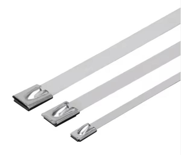 7.9*600mm Self Locking Cable Tie 304 316 Stainless Steel Industrial Grade Metal Zip Ties