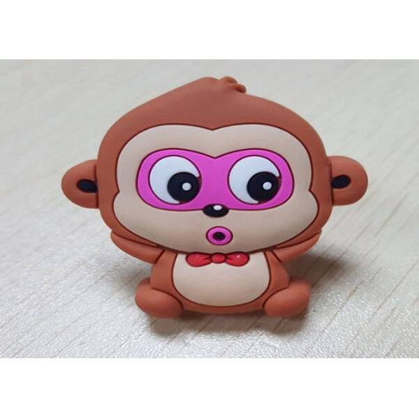 Animal Monkey Rubber Knobs  Childrens Bedroom Drawer Knobs Soft Plastic Dresser Handles