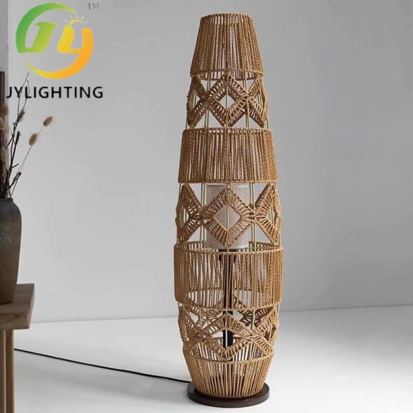 JYLIGHTING Japanese Style Bamboo Woven Chandelier Rural Homestay Art Decoration Pendant Lamp Living Dining Bedroom Light Floor