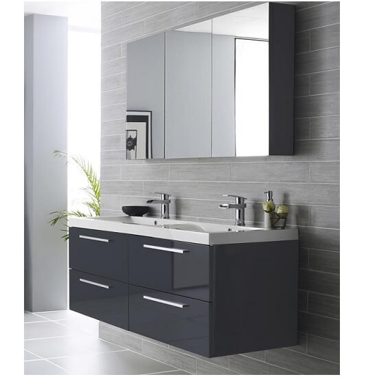 New Style Bathroom Furniture Modern Vanity Cabinets Plywood / MDF