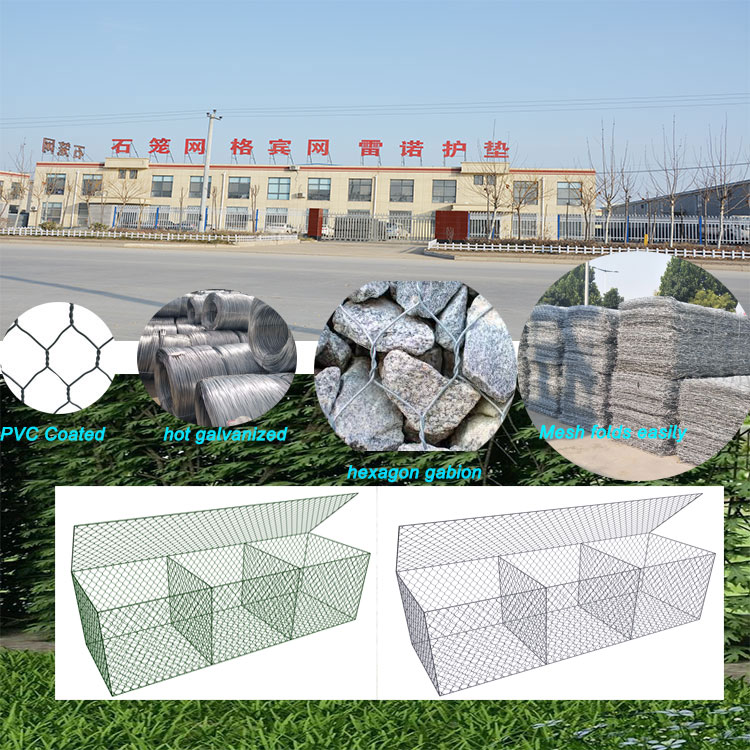 ячеистая сеть корзин Gabion металла 4x1x1m горячая окунутая гальванизированная