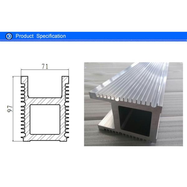 Natural Silver Finish 6063 T5 / T6 Industrial Aluminium Profiles For Co2 Laser Equipment