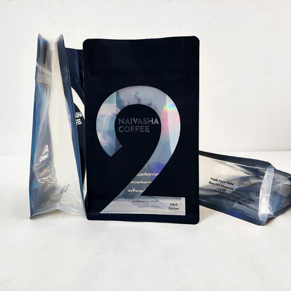 Café Té Stand Up Side Gusset Bolso 250g 500g 1kg con cerradura de ventana irregular