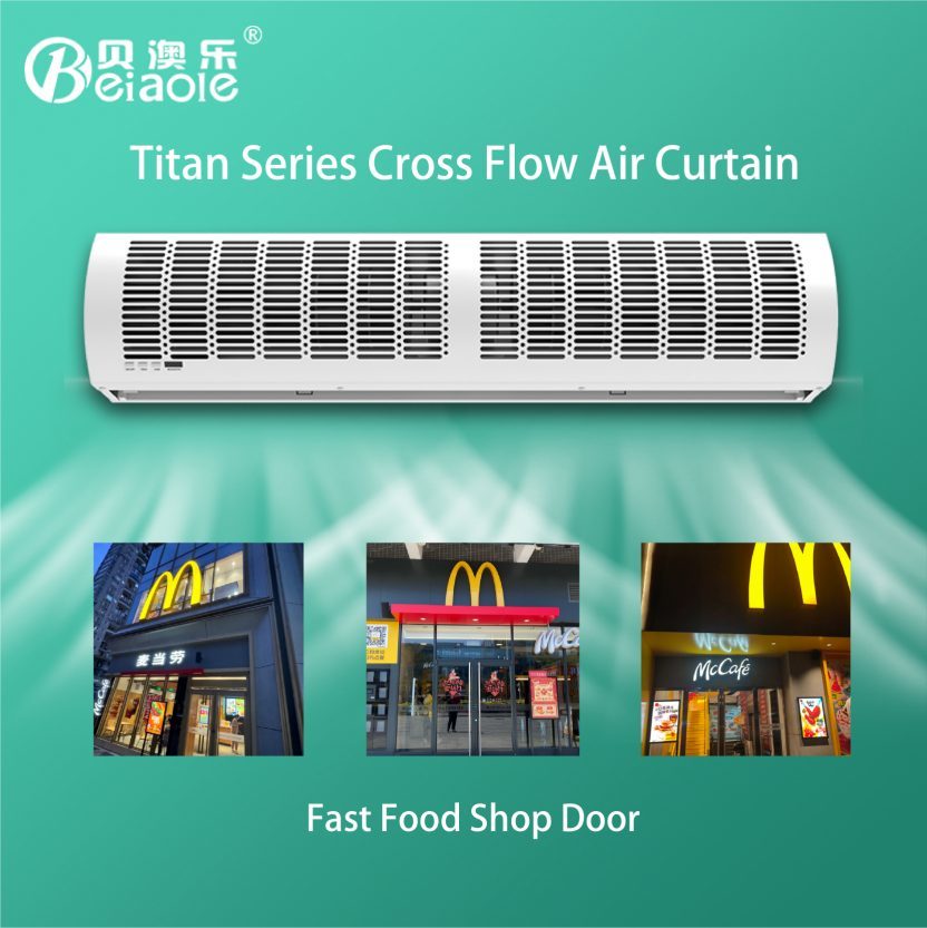 220V 50HZ 11 m/s Outdoor Air Curtain Quiet Exterior Ceiling Mounted Unit