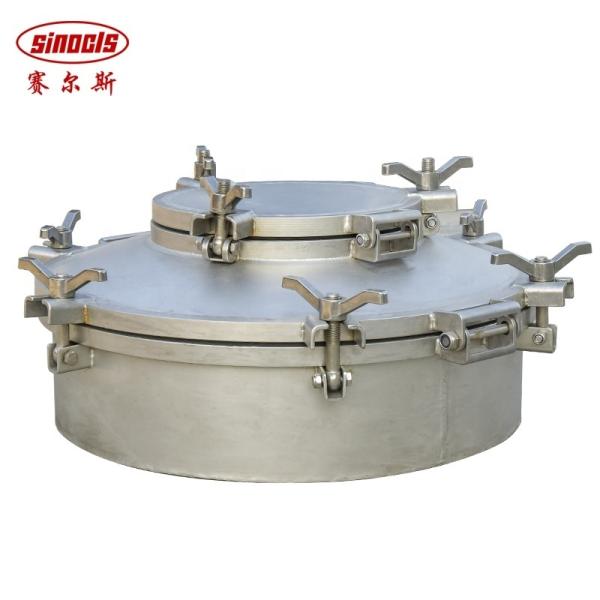 DN500 Stainless Steel Quick Opening Manhole Cover with -40- 140 Design Temperature and Design