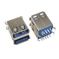 Tipo fêmea de SMT USB 3,0 um Alfinete do grau 9 do conector 90
