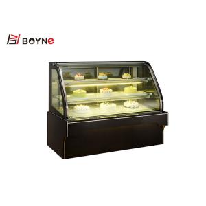 Изогнутый стеклянный холодильник дисплея торта, мрамор - низкопробная чистосердечная витрина торта