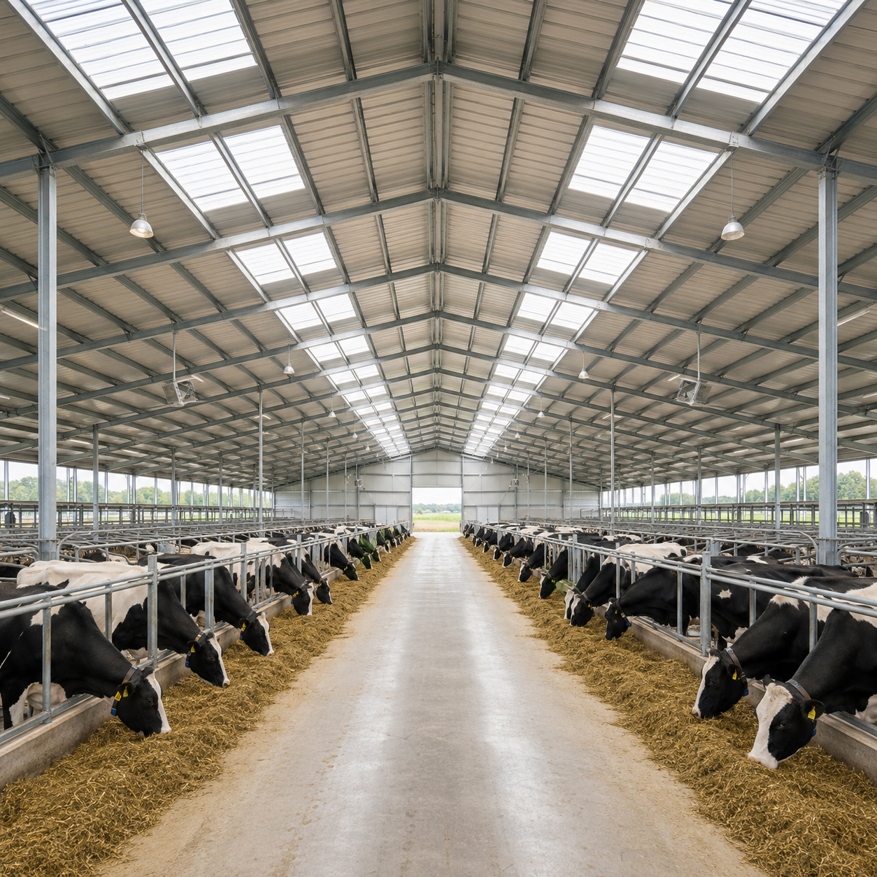 Prefab Agricultural Buildings Steel Farm Building With Galvanized Structure