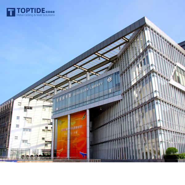 Durable RAL9010 1.5mm Aluminum Sun Louver , External Aluminium Window Shades