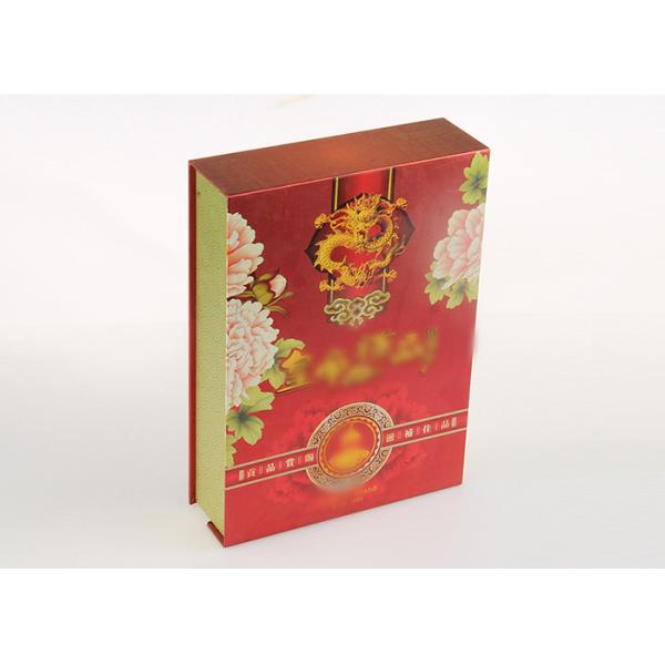 Подгонянные подарочные коробки повторно использованные красным цветом бумажные, коробка эко- дружелюбного чая упаковывая