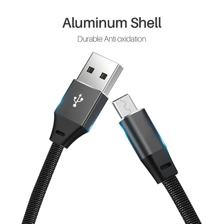 Braided Nylon SGS To USB A to TYPE-C 2.0 Cable Universal Compatibility