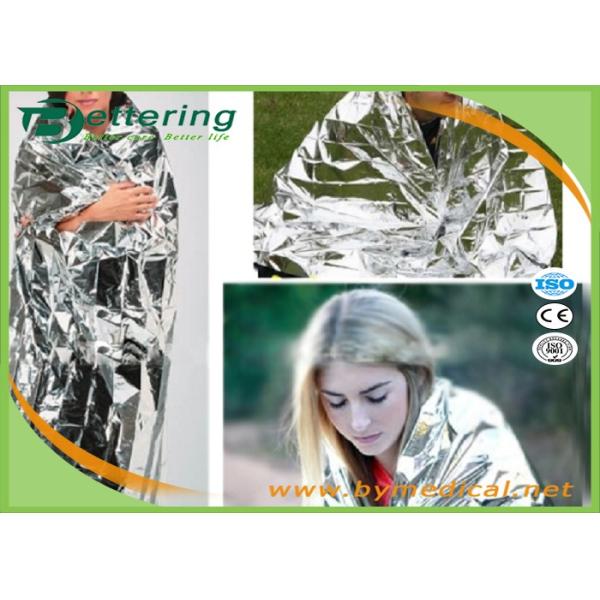 Outdoor Emergency Survival Rescue Blanket , Silver First Aid Foil Blanket