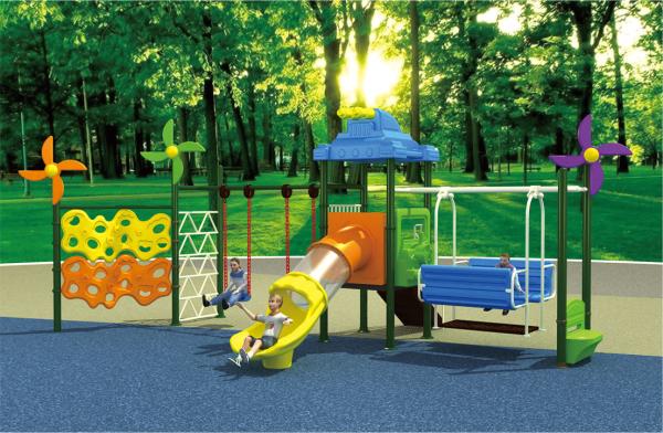 china top high quality outdoor plastic swing and slide for children