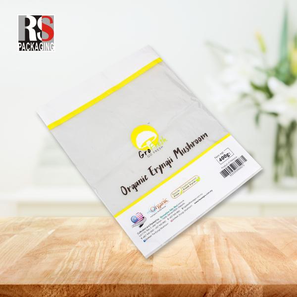 Mushroom Plastic Micro Perforated Bags For Vegetables Food Grade Customized