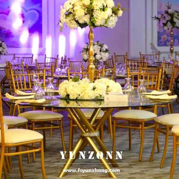 Multiple Shape Selection Circle Rectangle Ellipse Serpentine Stainless Steel Dining Table Base Wedding Tables for Sale