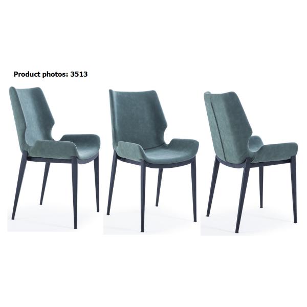 Kitchen Wrapped Cushion 90cm Black Painted Dining Chairs