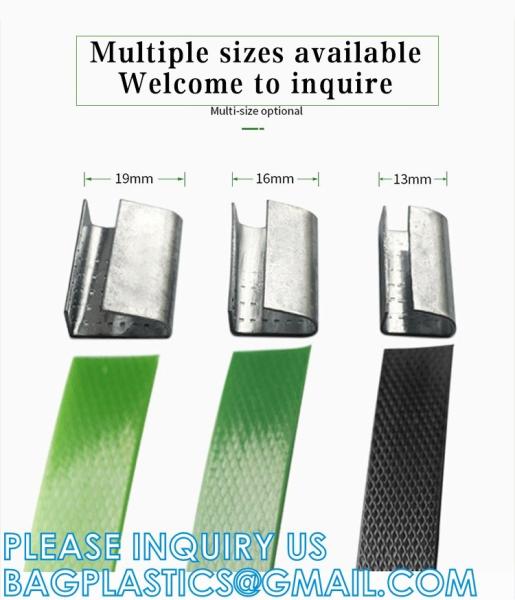 Straps Metal Clips, Pet Strap Packing Belt PET Packing Band Roll Straps Plastic Steel Buckle, Packaging Seals