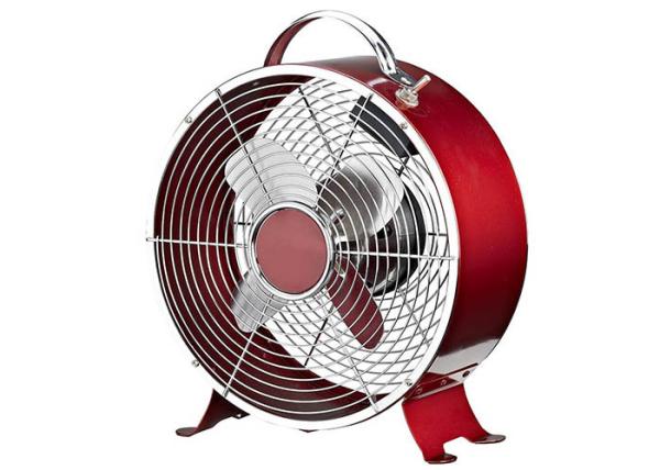 8'' Retro Electric Fan / Mini Desk Fan 2 Speed 20w 4 Iron Blades
