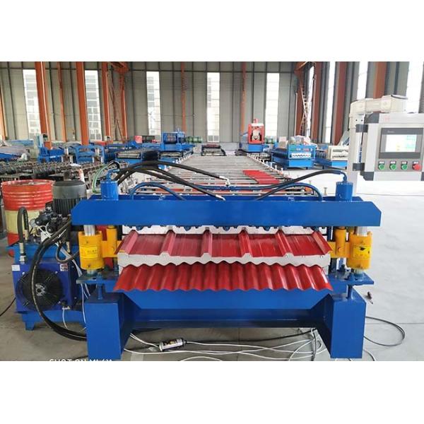 Hydraulic Driving Double Layer Roll Forming Machine Suitable Thickness 0.3-0.8mm