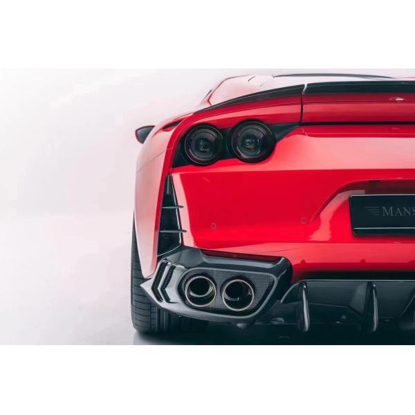 Para Ferrari 812 Kit de cuerpo de fibra de carbono 812 Moderado estilo MSY Kit de cuerpo de fibra de carbono de la cara del labio difusor spoiler