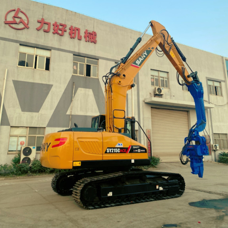 Compact Sheet Pile Driver for Small Excavators | Easy Mounting | Multi-Pile Compatibility | Ideal for Tight Spaces