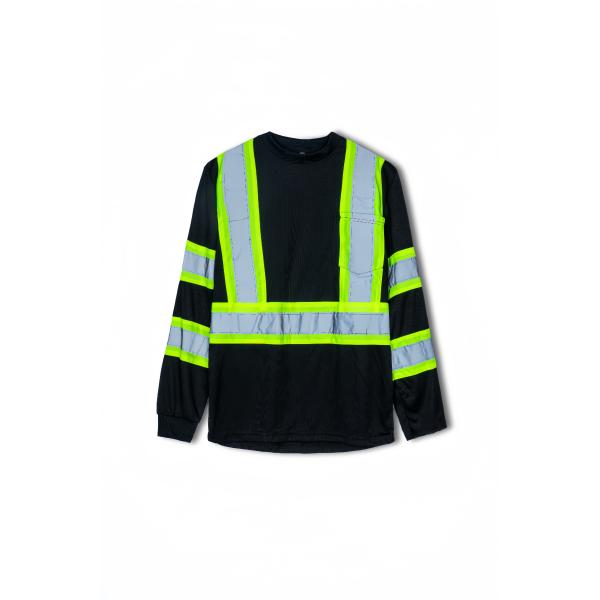 Reflective Crew Neck Workwear Short Sleeve Pullover T Shirts