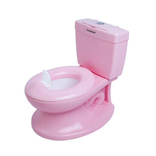 EN71 Certified Plastic Kids Toilet in White Pink Blue Ergonomic Design
