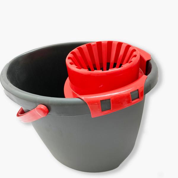 Quick Wring Bucket Floor Cleaning With Handle Plastic Floor Wringer Silver  12L Mop Bucket