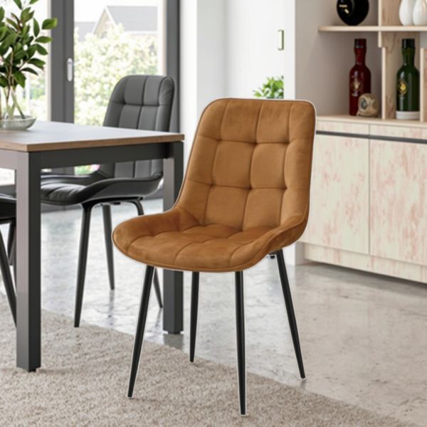 Dining Room Chair Italian Design Metal Nordic Modern Luxury Fabric Upholstered Velvet Dining Chairs for Bar Salon