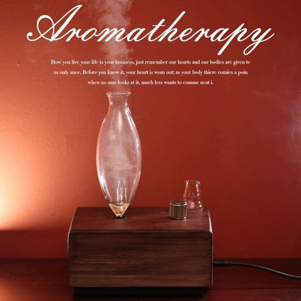 Wood Waterless Aromatherapy Aroma Oil Diffuser Quiet Sleep For Hotel