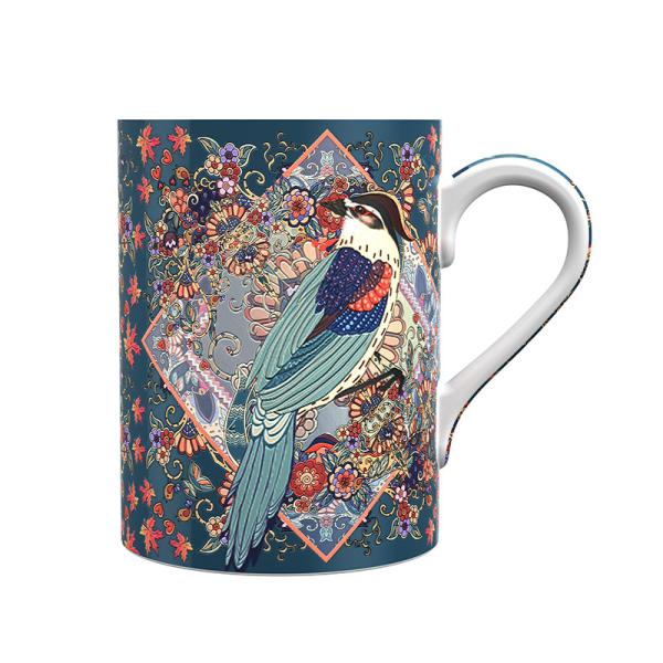 0.35kg Bone China Cups Tea Mugs 11.3cm With Beautiful Patterns