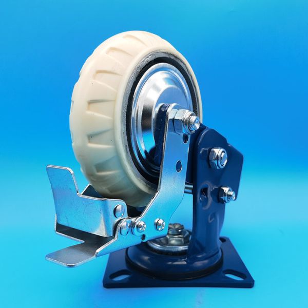 Heavy Duty Industrial PU Casters Dual Spring Cast Iron Load Bearing Steel Plated Iron Singel Castors 6 Harbor Freight Tools Casters