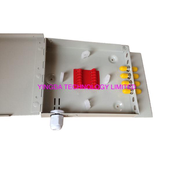 Коробка оптического волокна переходники SC ST 8 портов терминальная, серый цвет металла терминальной коробки волокна ST 8 сердечников