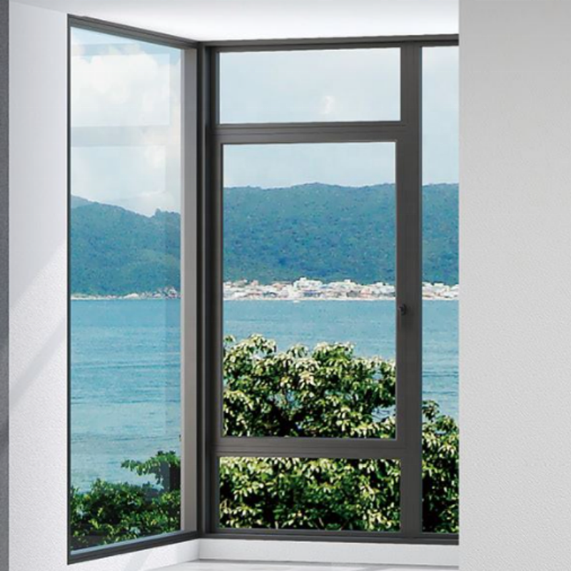 Modern Soundproof Aluminum Casement Window Low-E Double Glass Heat Insulation Windproof Custom Window for Bathroom Bedroom