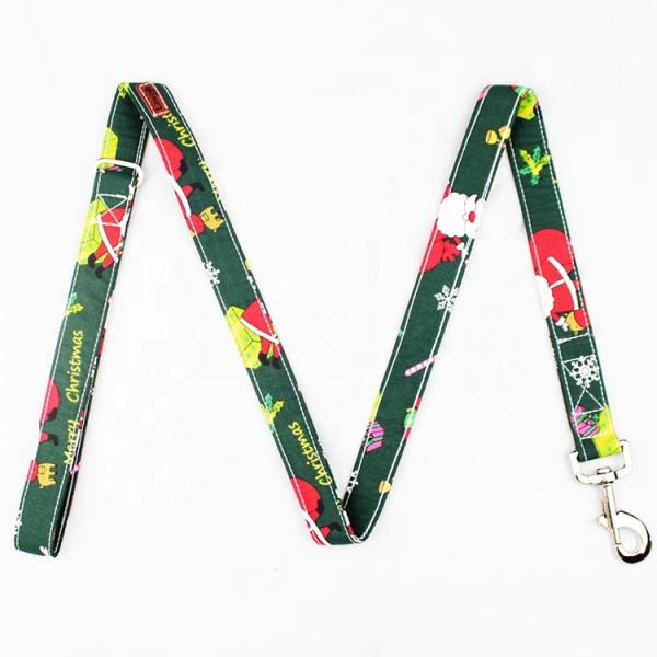 Adjustable Custom Printed LOGO Pet Dog Leash , Durable Nylon Rope Dog Leash