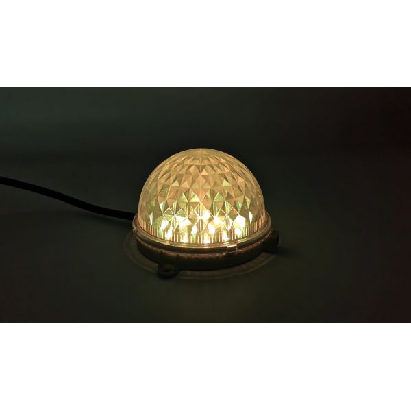100mm 24V Waterproof RGB Controllable LED Point Light PC Material Outdoor Landscape Lighting Lamp for Commercial Building Exterior Decoration