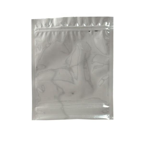 Plastic Silver Aluminum Foil Stand Up Zipper Pouch Bags Packaging Customized Size