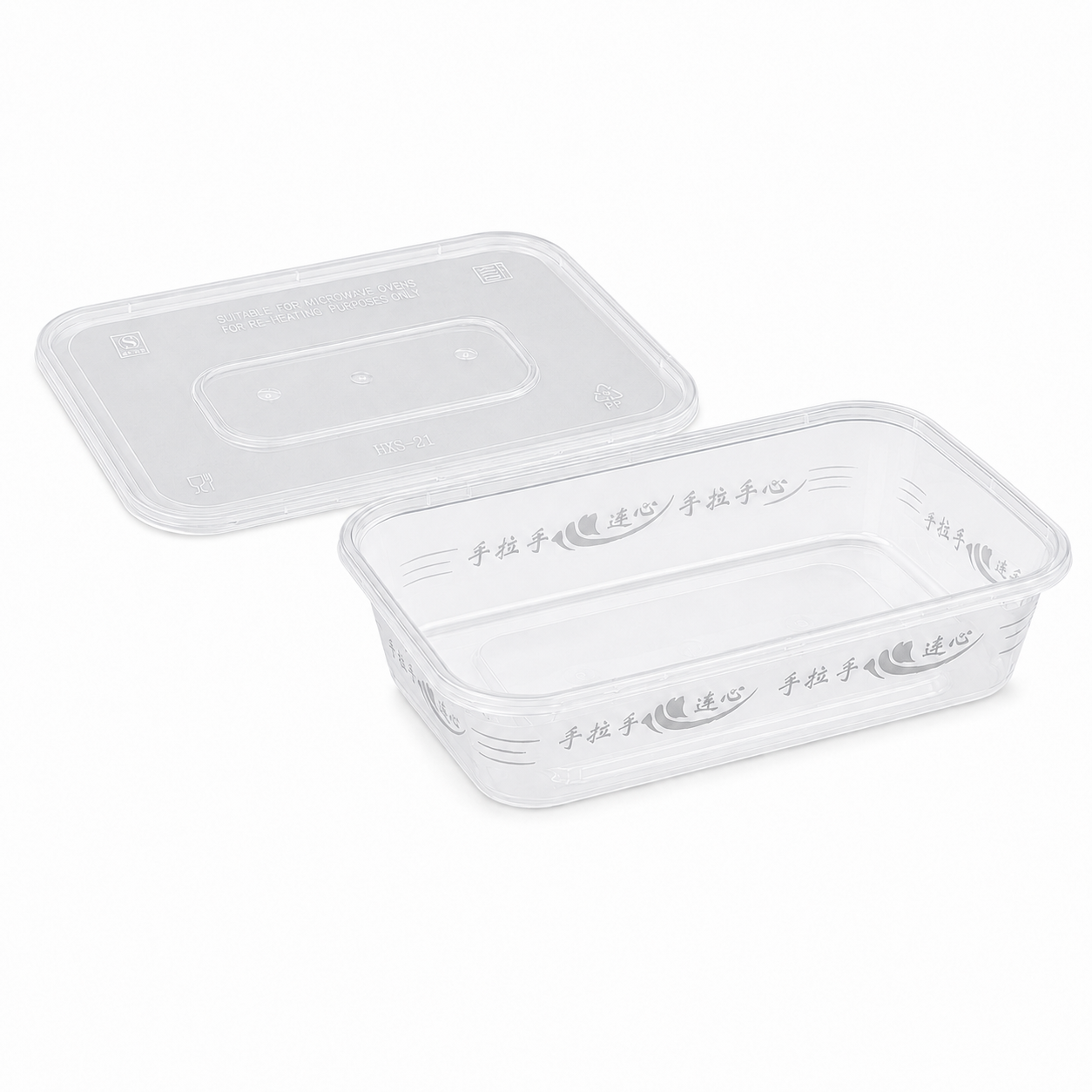 Leak Resistant Lid PP Food Container 500ml for Takeout / Meal Prep