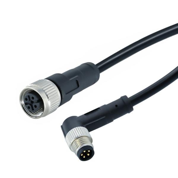 Connecteur étanche M12 mâle vers M8 mâle IP67 IP68, contacts en laiton