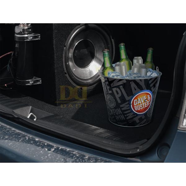 DADI 170 Oz 5L 10L Engraved Metal Ice Bucket Reusable Round Personalized Wine Bucket