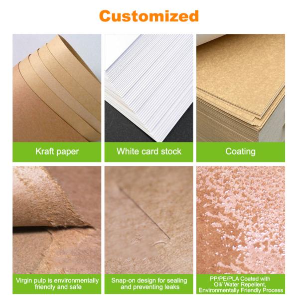 Wholesale Customized Size Eco-friendly Biodegradable Disposable Fast Food Sugarcane Bagasse Lunch Food Packaging Box