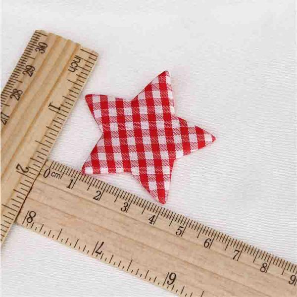 Hair Accessories Ultrasonic Embossing Flowers Crafts Gingham Star 4.8cm