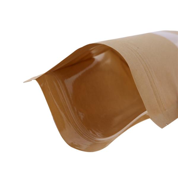 250g snack/tea/coffee/rice food k stand up pouch kraft packaging paper bag with window