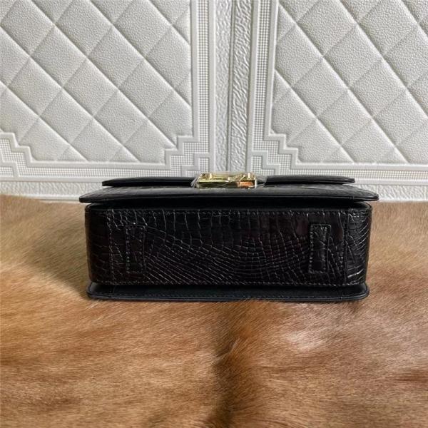 Authentic Alligator Leather Women Flap Purse Female Small Handbag Genuine Crocodile Belly Skin Lady Shoulder Bag
