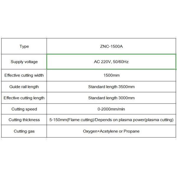 Low Cost Small Portable Cnc Plasma Cutting Machine ZNC-1500mm With BT-L130 Plasma Power Source