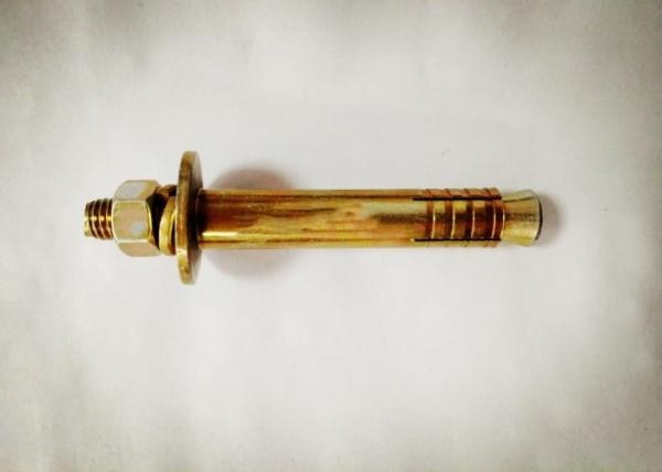 Elevator Yellow Zinc Plated Expansion Anchor Bolt , Carbon Steel Wedge Anchor