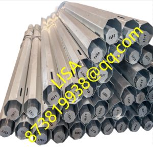 45FT Q355B Hot-dip Galvanized Steel Pole for Distribution Lines with 750KG Break Load