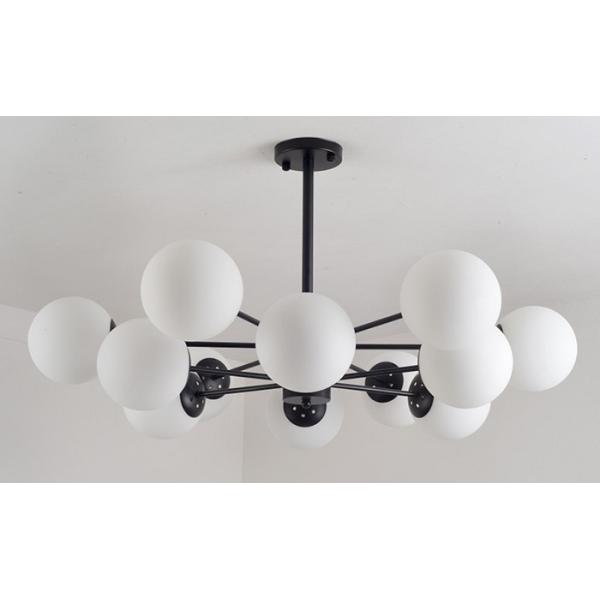 White Glass Ball Chandelier 6-head  8-head  12-head 14-head