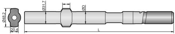 R32 Drill Shank Adapter For Copco BBC100 Rock Drill