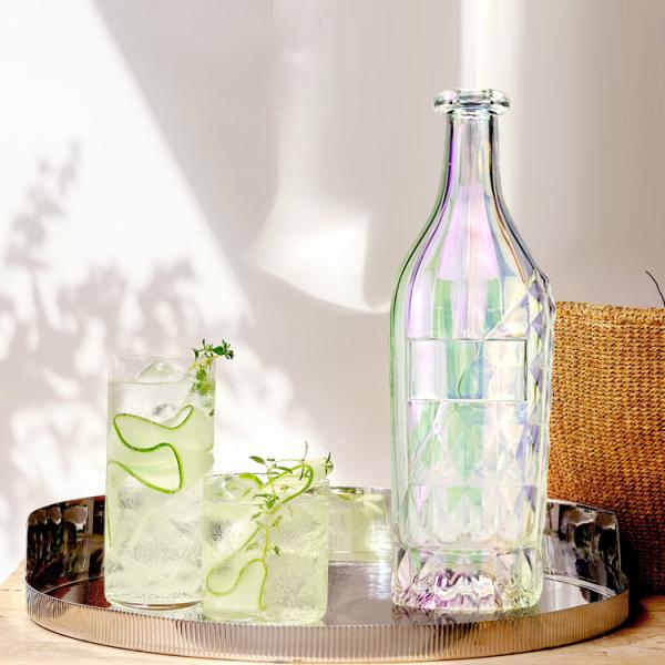 Luxury Diamond-Shaped Wine Bottles 700ml/750ml/1000ml Capacity for Carbonated Drinks